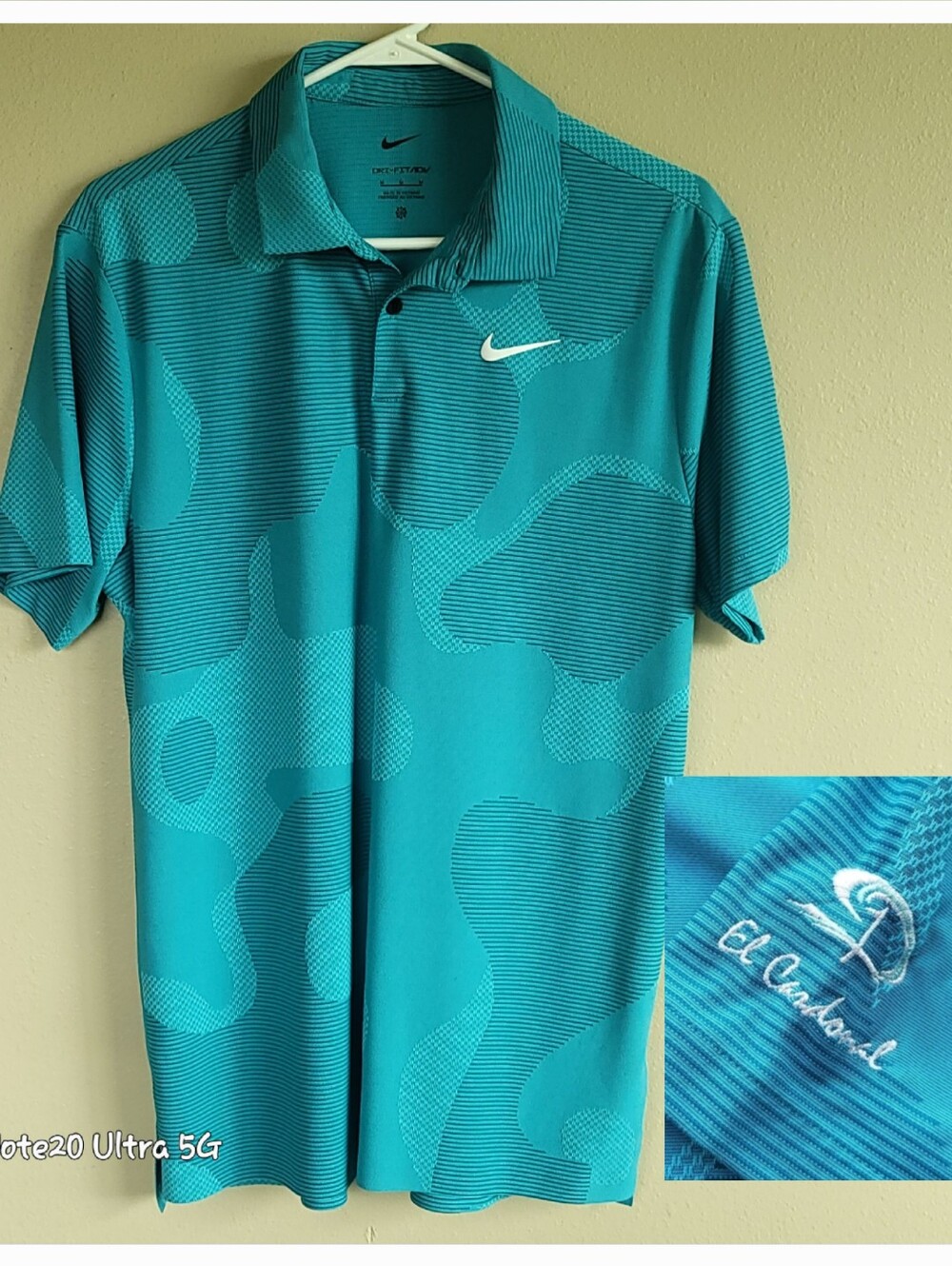 El Cardonal Cabo San Lucas Resort Nike Dri-FIT ADV Tour Camo Polo L TIGER WOODS
